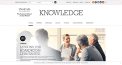 Desktop Screenshot of knowledge.insead.edu
